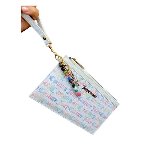 JUICY COUTURE LOGO WRISTLET WITH REMOVABLE HANDBAG CHARM NWOT - Picture 1 of 11